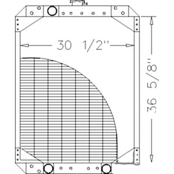 Aftermarket Radiator Fits John Deere 6068HF275 6068HF475 6081AF 6081HF 6081TF 6101AF RE64410 - main